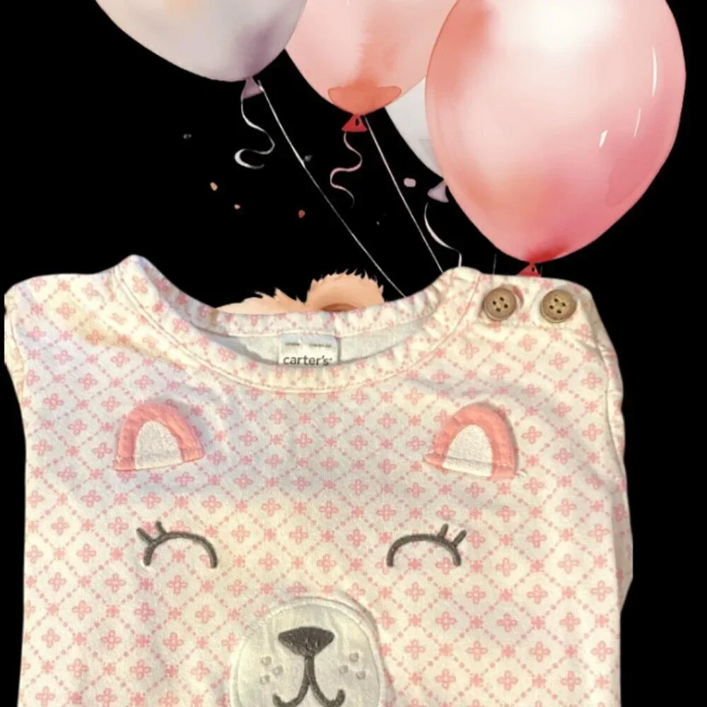 Carter's Pretty Bear Face Cotton Top